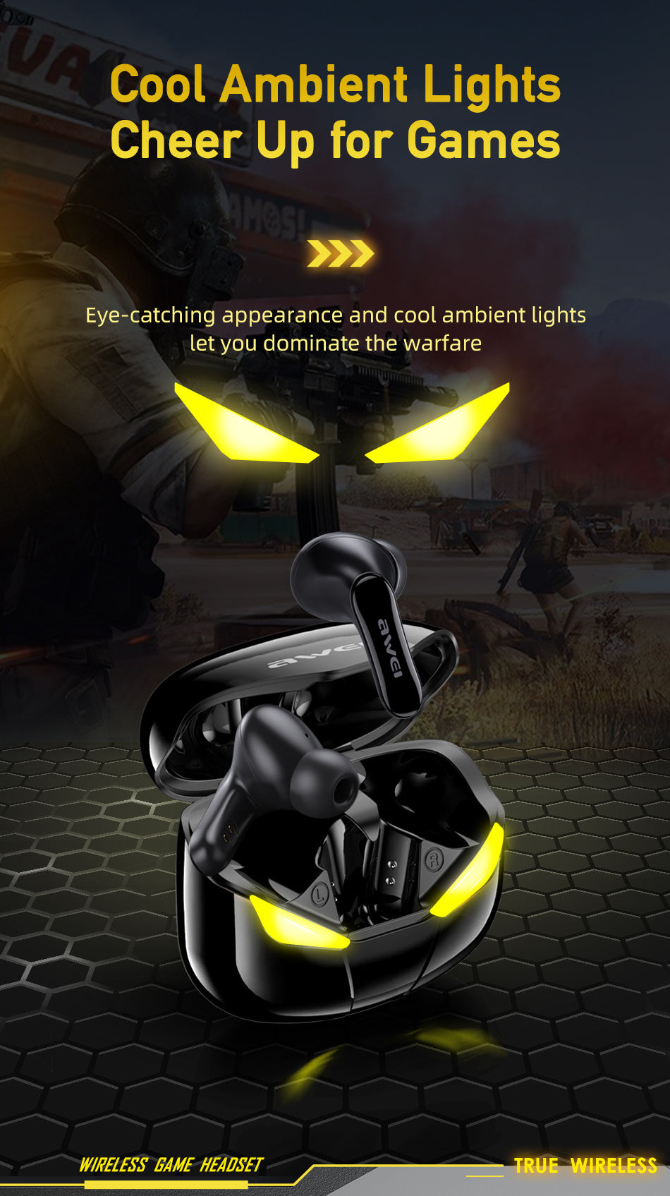 AWEI True Wireless Bluetooth Charging Pod Headphones