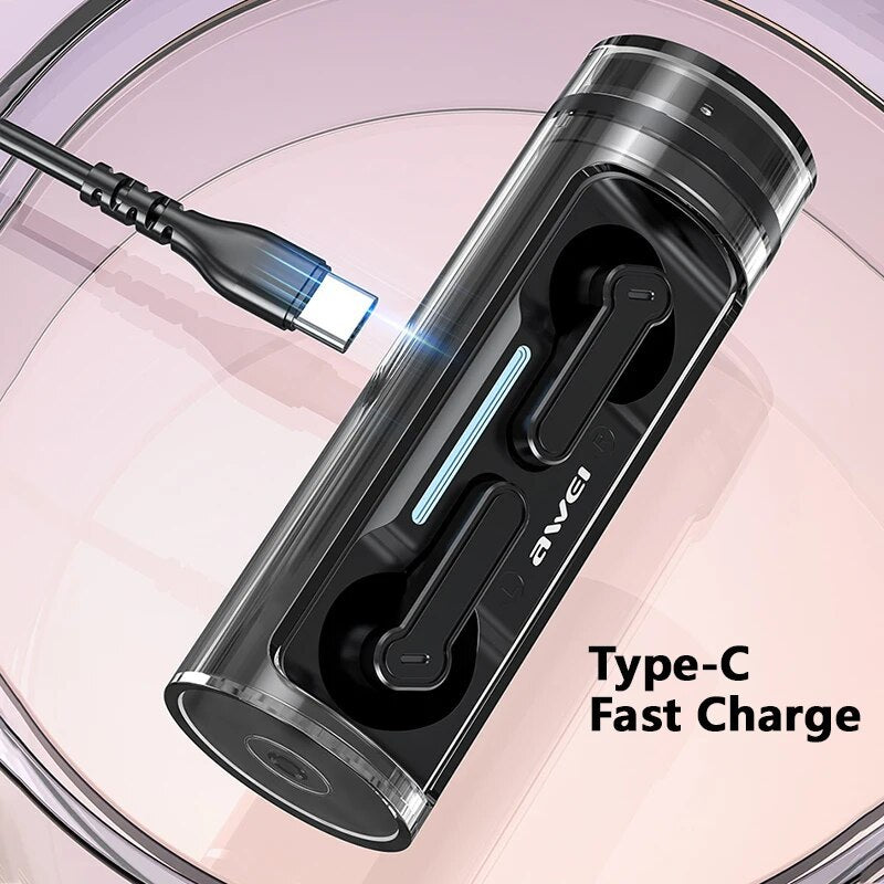 AWEI Four-microphone ENC Call Dry-reducing Bluetooth Headset