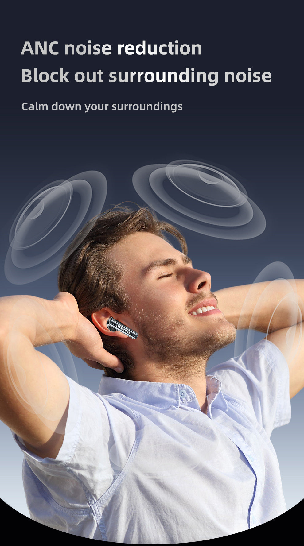 AWEI ANC ENC True Wireless Sports Bluetooth Earphones