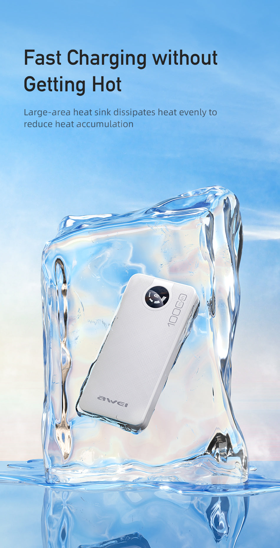 AWEI Built-in Wired Intelligent Multi-Output Power Bank