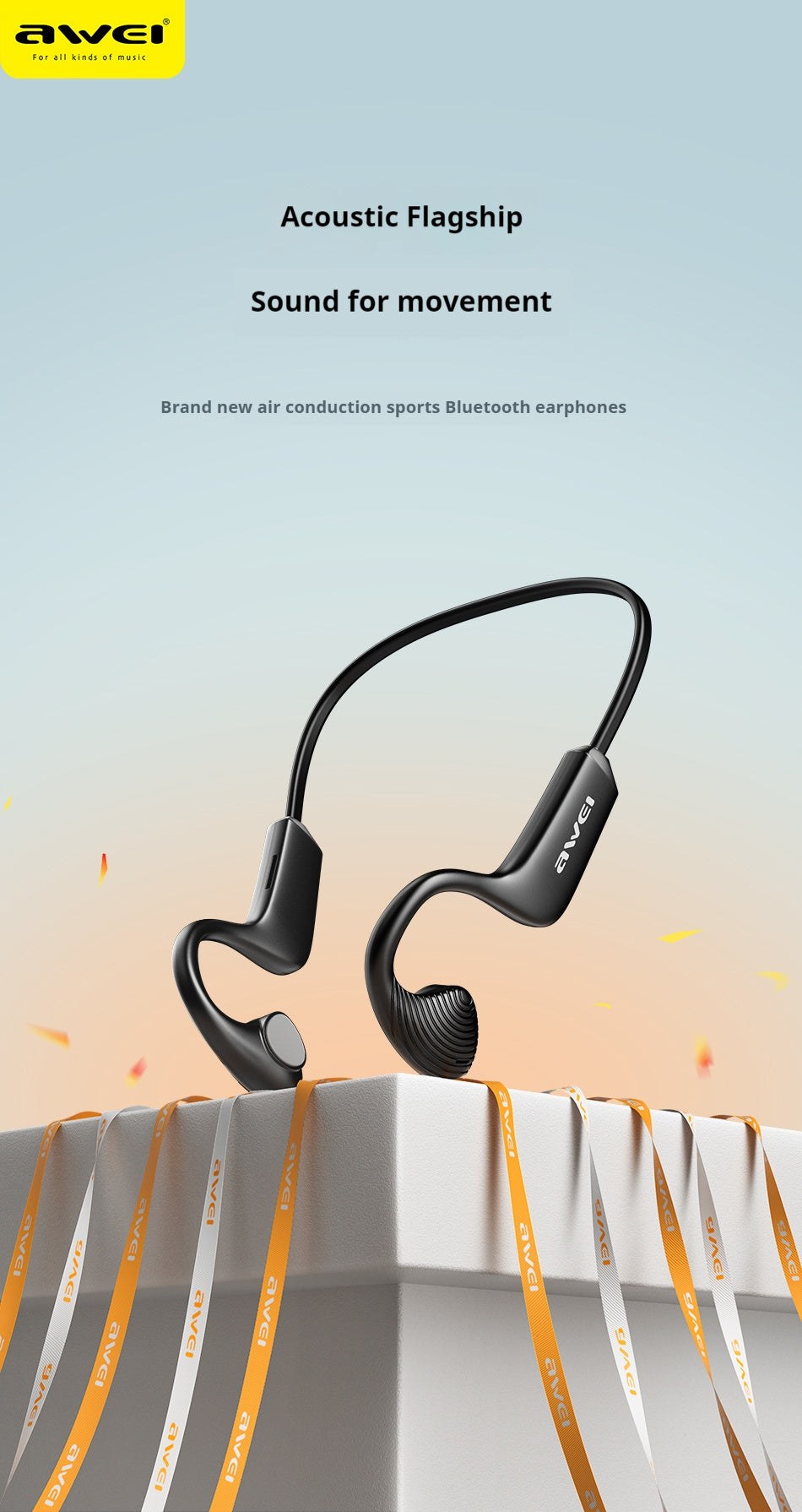 AWEI Air Conduction Sports Bluetooth Headset