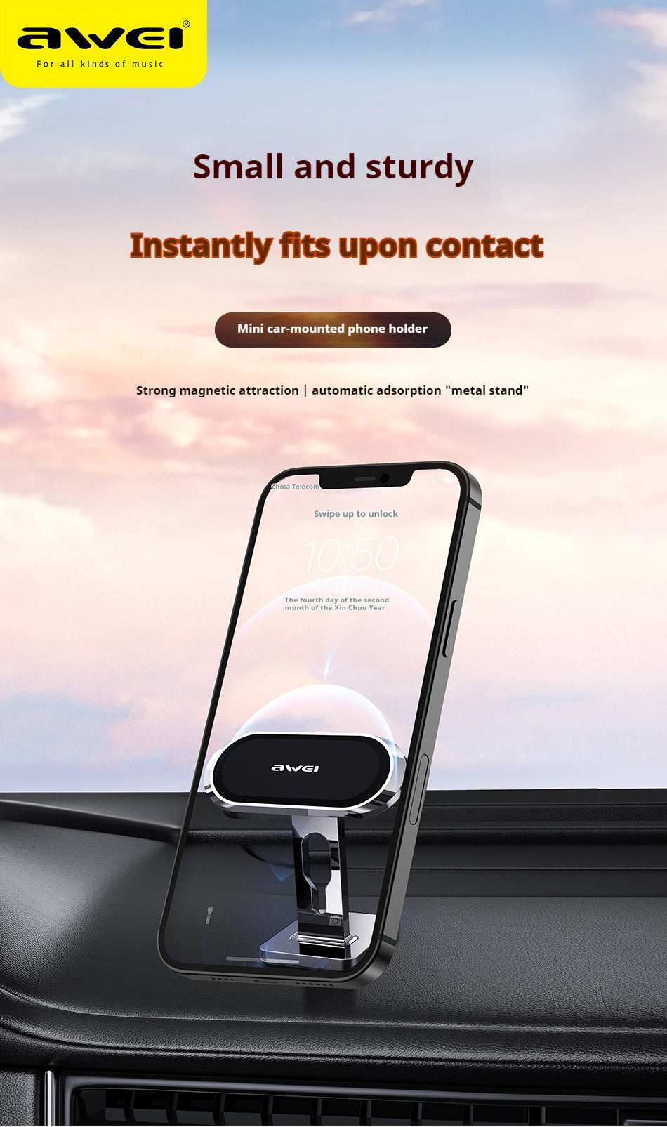 AWEI Mini Car Phone Holder